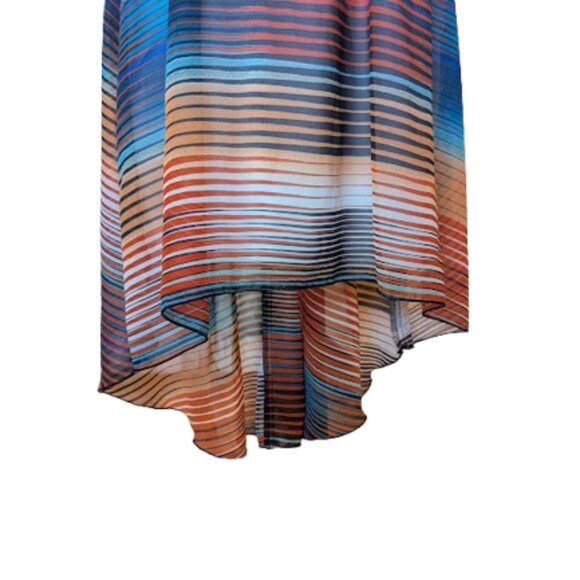 Colorful Striped Strapless Dress Size Medium - Picture 3 of 6